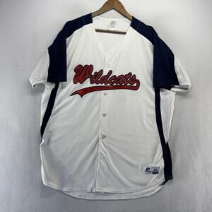 Arizona Wildcats baseball Jersey Men's XL White Sewn Spellout Embroidered y2k